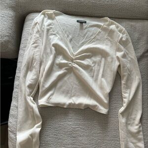 long sleeve waffle top